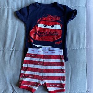 Lightning McQueen summer PJ for baby boys 24M